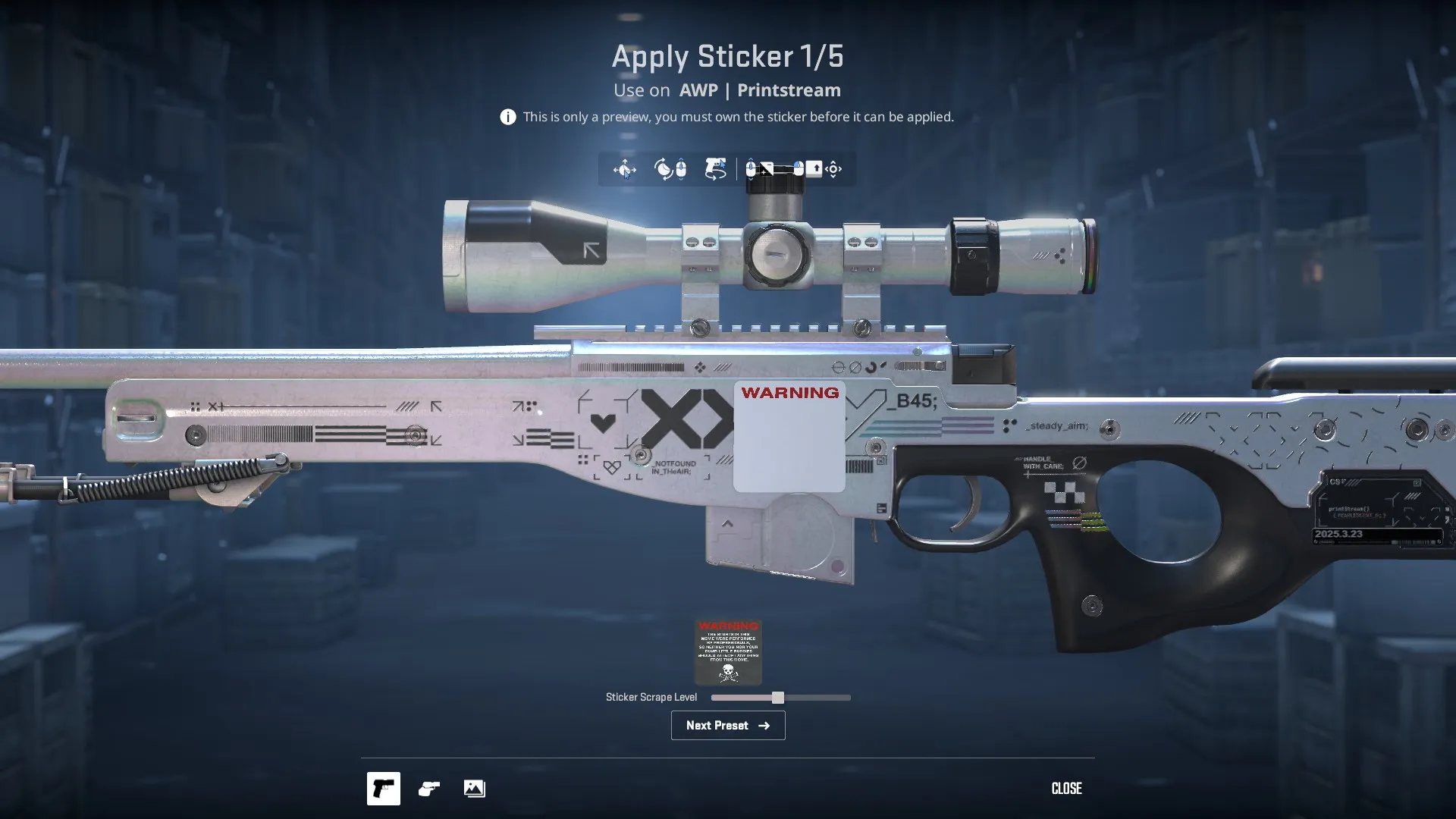 Sticker | WARNING
